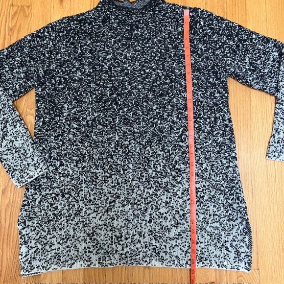 Purejill by J. Jill charcoal grey ombre mock turtleneck tunic sweater M - Picture 7 of 7